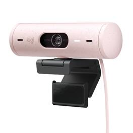 Logitech - Brio 500 1920x1080p Webcam with Privacy Cover - Rose