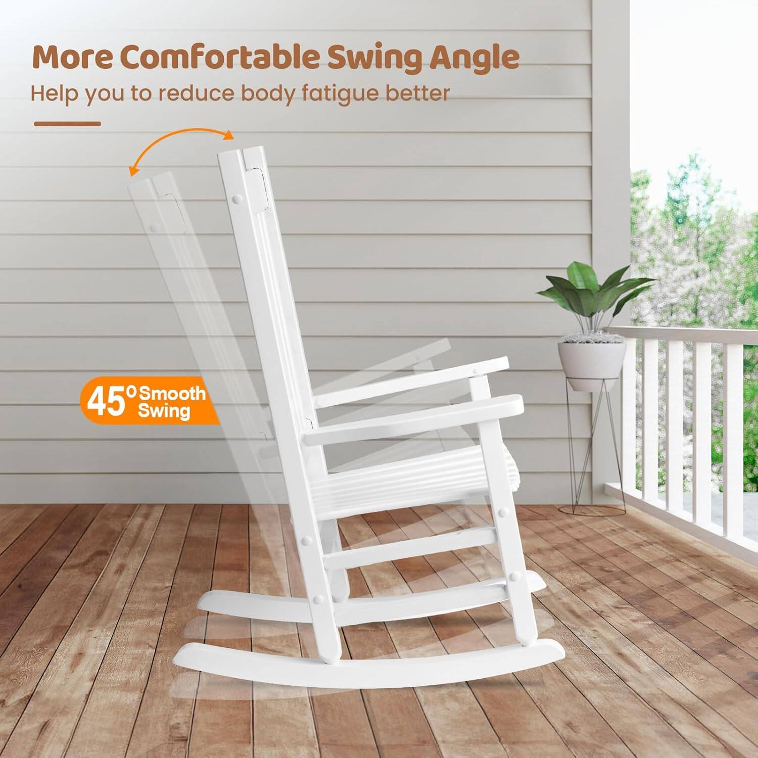 More Comfortable Swing Angle  
Help you to reduce body fatigue better  

45° Smooth Swing