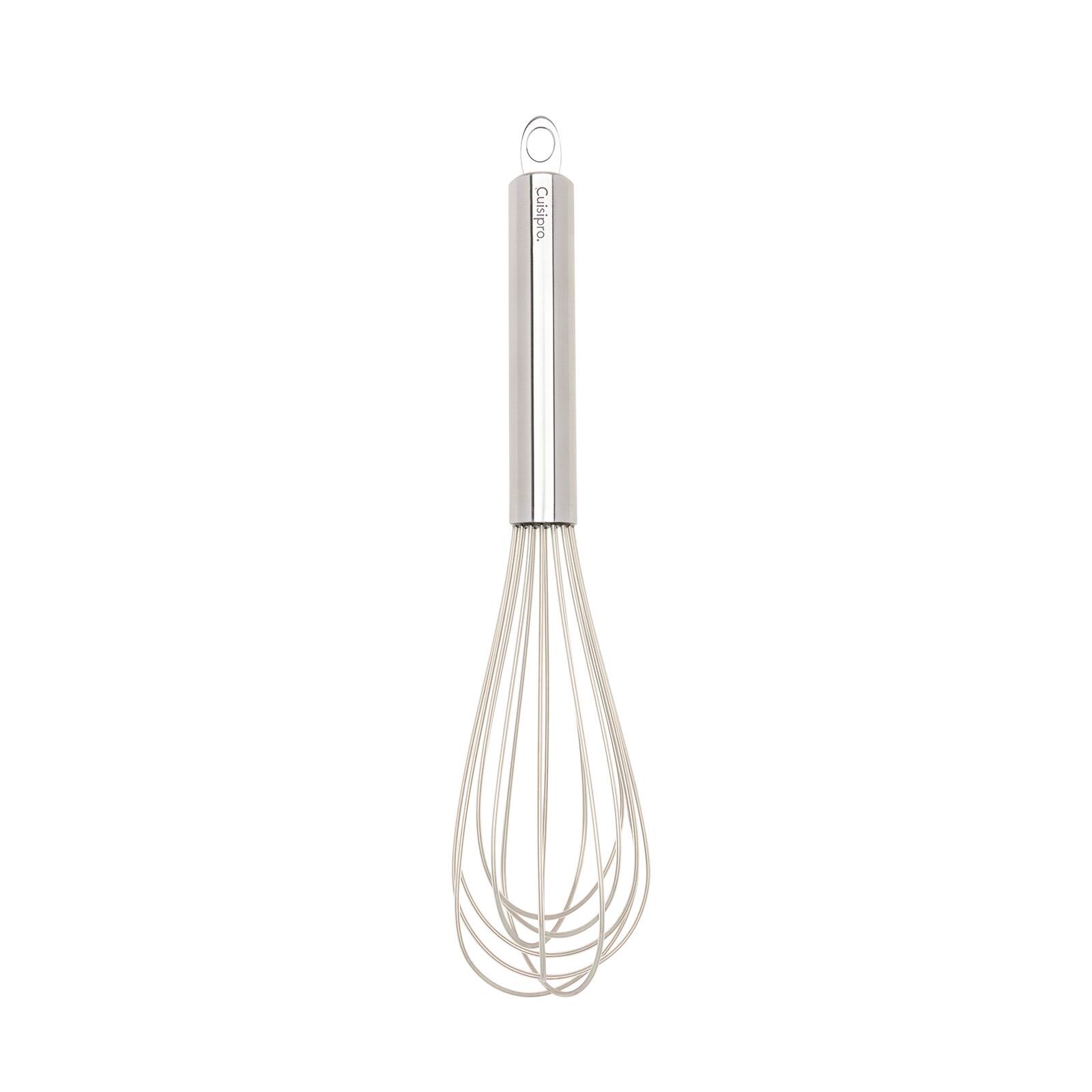 Front. Cuisipro - 12 Inch Silicone Balloon Whisk, Frosted - Silver.