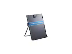 Front. Fellowes - Fellowes 11053 Letter-Size Freestanding Desktop Copyholder, Stainless Steel, Black - Black.