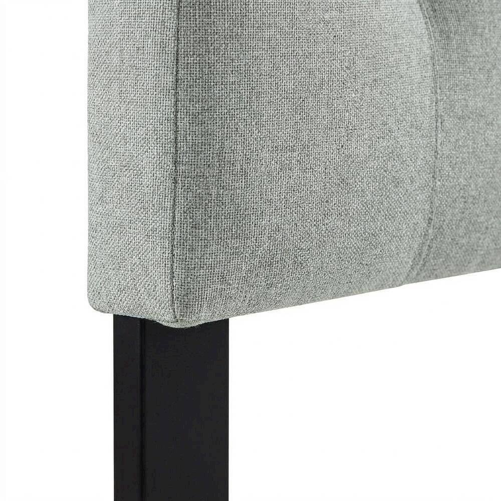 Alt View 1. FurniFact - Upholstered Fabric Full Headboard with Padded Design and Elegant Finish - Gray.