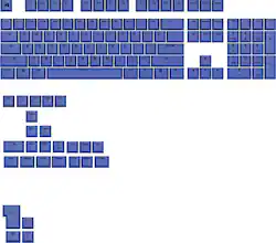 Glorious - GPBT Basics Universal Keycap Set Compatible with Most 100% 85% 80% TKL 60% Compact 75% Mechanical Keyboards - Mana Blue - Front_Zoom