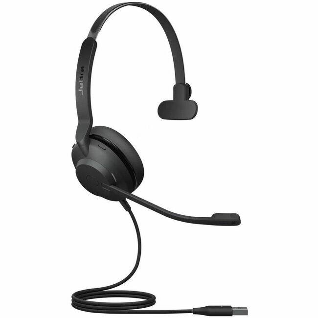 Front. Jabra - Jabra Evolve2 30 SE Headset - Mono - USB Type A - Wired - On-ear, Over-the-head - Monaural - Red.