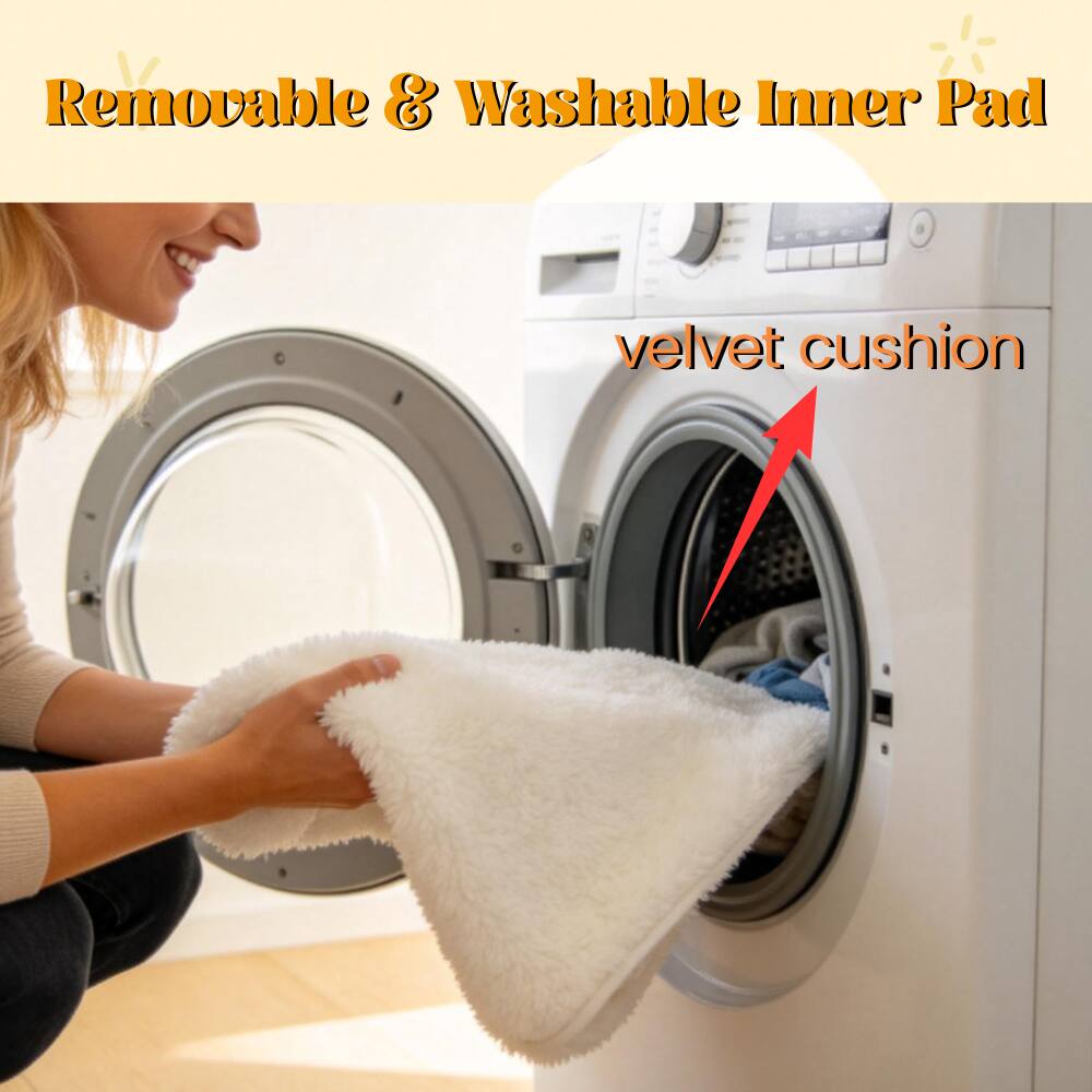 Removable & Washable Inner Pad  
velvet cushion