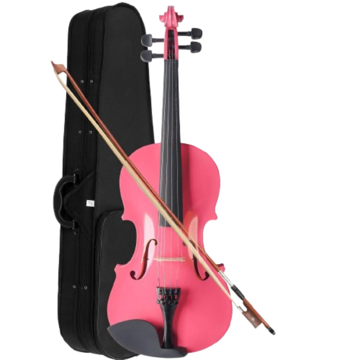 Front. Home Collection - 1/8 Size Pink Acoustic Violin Set for Kids with Case Bow Rosin, Ages 4-5.