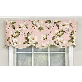 RLF Home - Magnolia Ruffled Provance Valance 3" Rod Pocket 50" x 17" - Petal pink