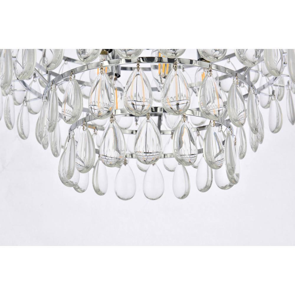 Alt View 3. Elegant Lighting - Mila 18 inch pendant in chrome - Chrome.