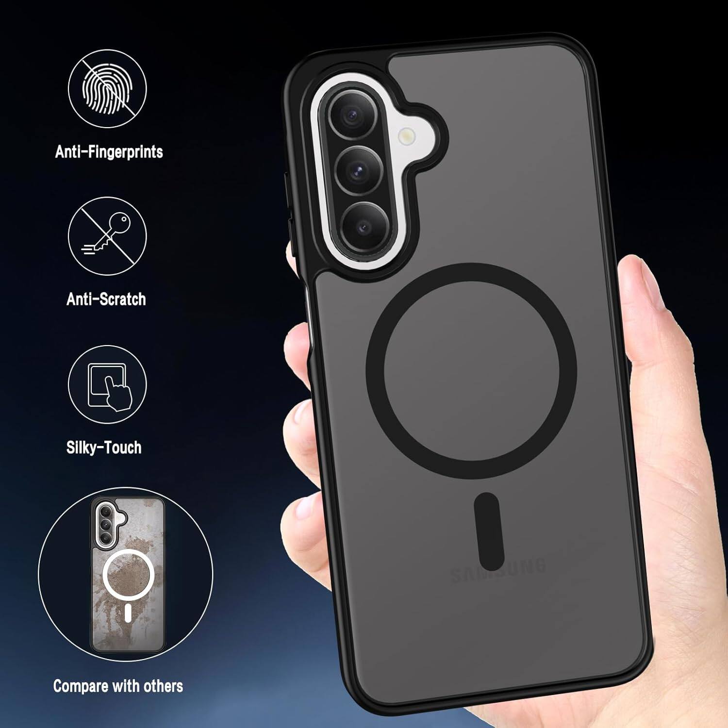 Anti-Fingerprints  
Anti-Scratch  
Silky-Touch  
Compare with others  
SAMSUNG