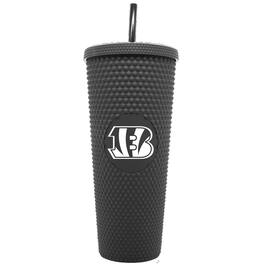 Logo Brands - Cincinnati Bengals 24oz. Logo Studded Tumbler - Multicolor