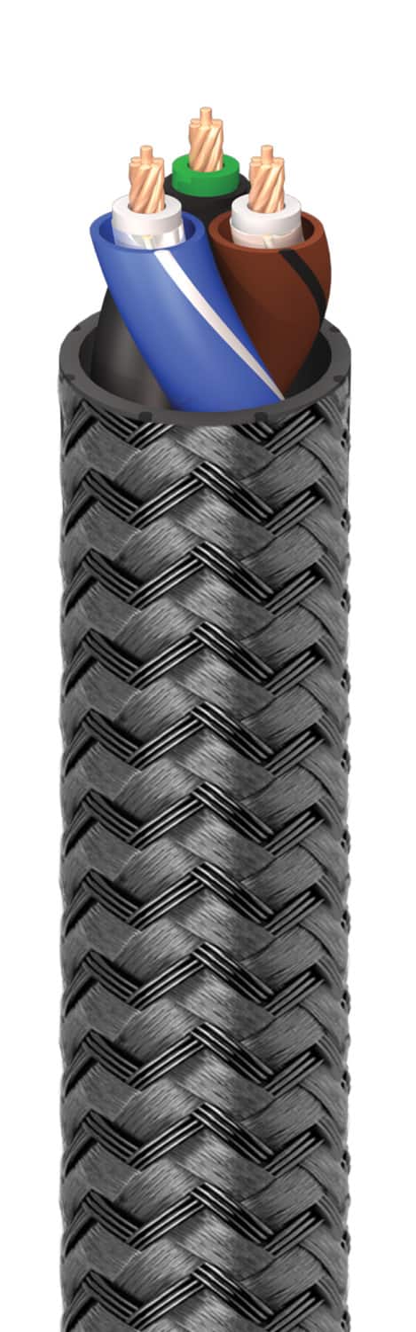 Alt View 13. AudioQuest - NRG-Y3 6.6' Power Cable with C13 to 3-Prong Wall Plug Connectors - Black.