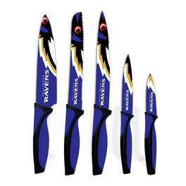 Woodrow - Baltimore Ravens 5-Piece Stainless Steel Cutlery Knife Set - Multicolor
