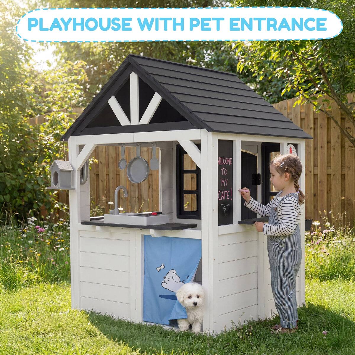 PLAYHOUSE WITH PET ENTRANCE  
WELCOME TO MY CAFE!