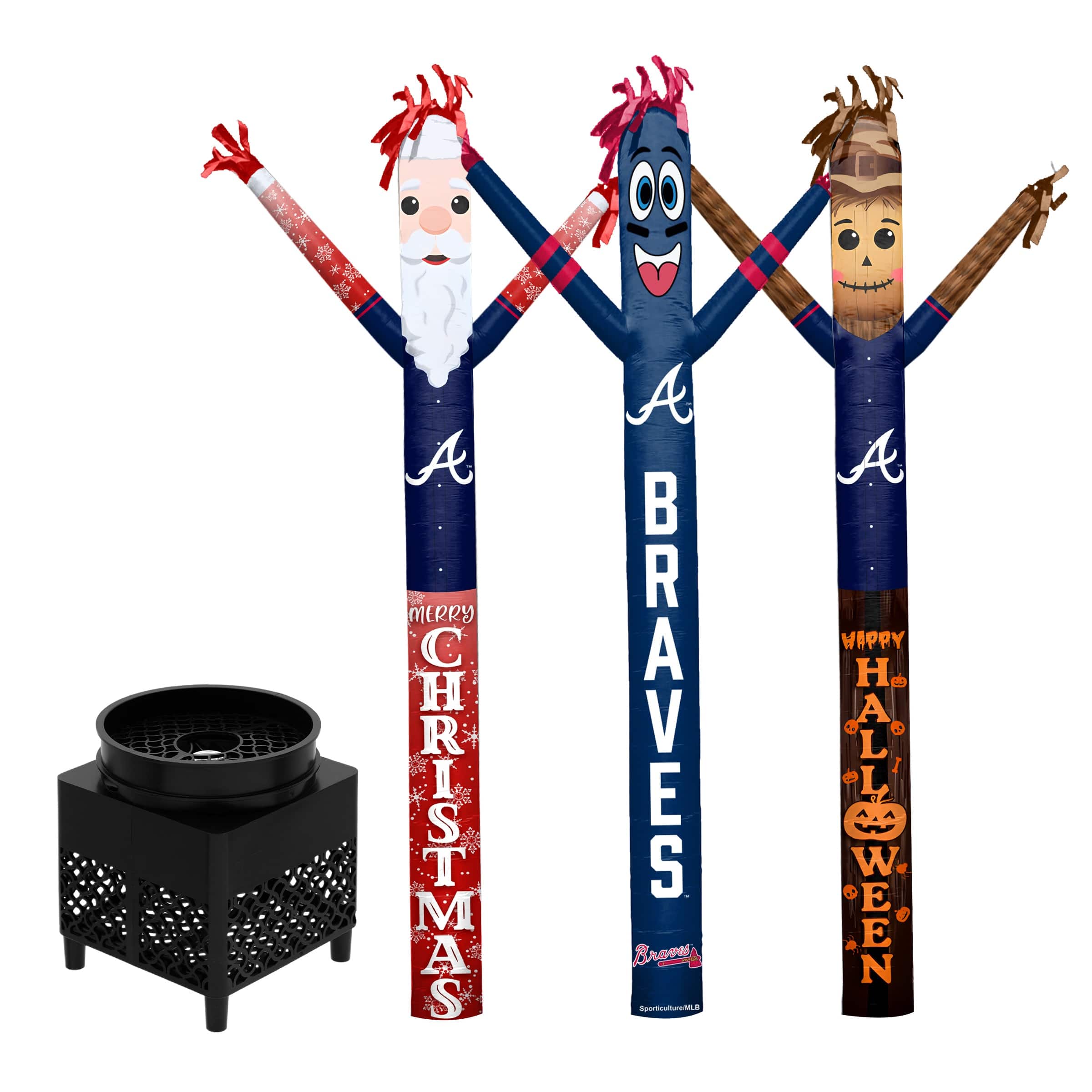 Sporticulture - Atlanta Braves Inflatable Crazy Sports Fan Bundle Set - Multicolor