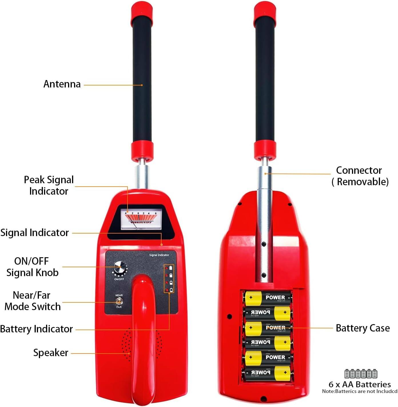 Angle. Aukfa - 512Hz Locator & Sonde Transmitter Kit - For Sewer Camera Models 10DX1/10DZ/7DVE/7DA/L09D/7GY60A.