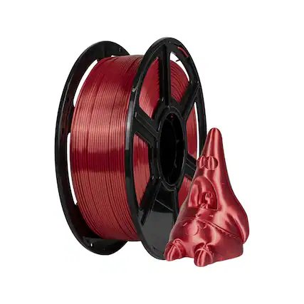 Front. Flashforge - PLA Silk Filament - Silk Red.