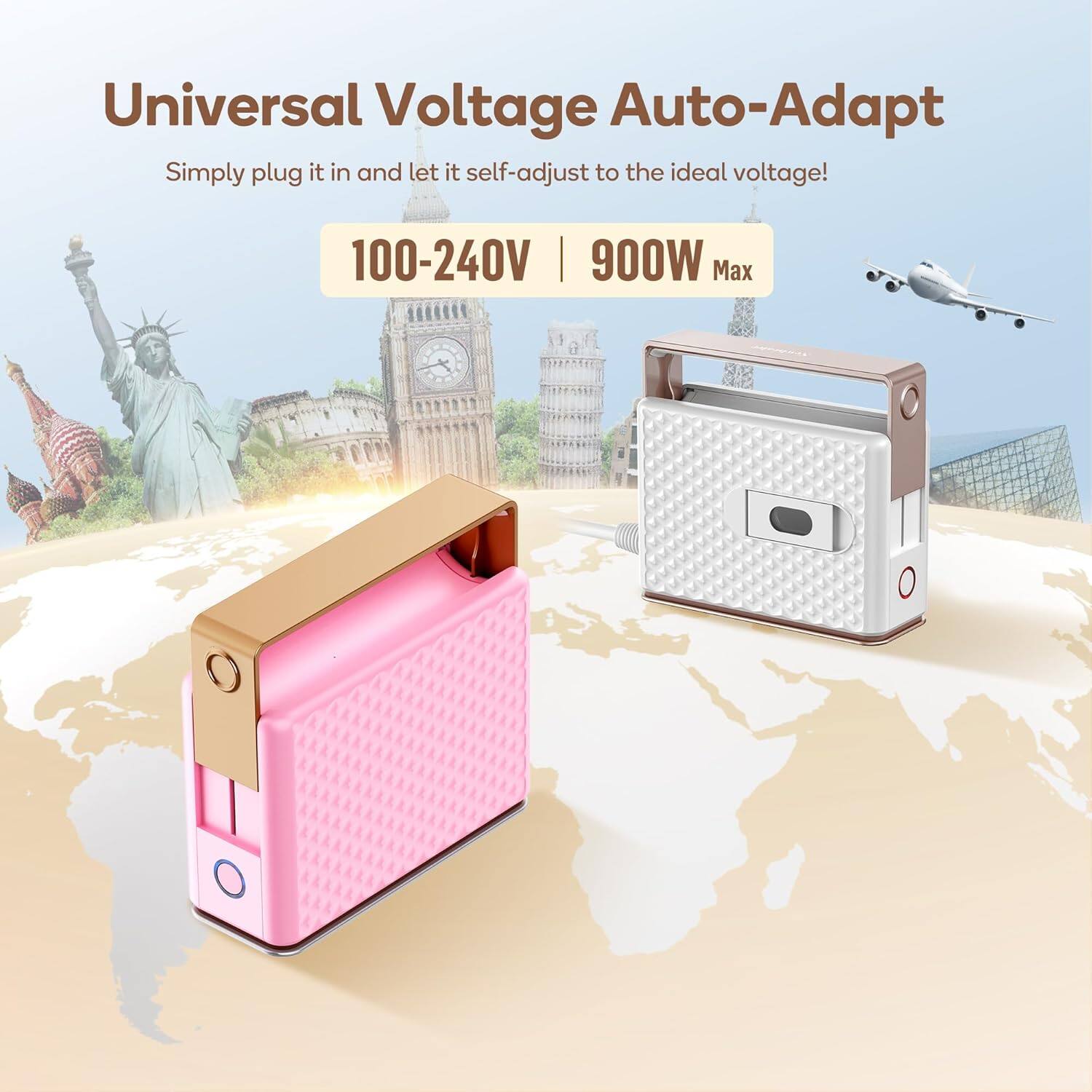 Universal Voltage Auto-Adapt  
Simply plug it in and let it self-adjust to the ideal voltage!  
100-240V | 900W Max