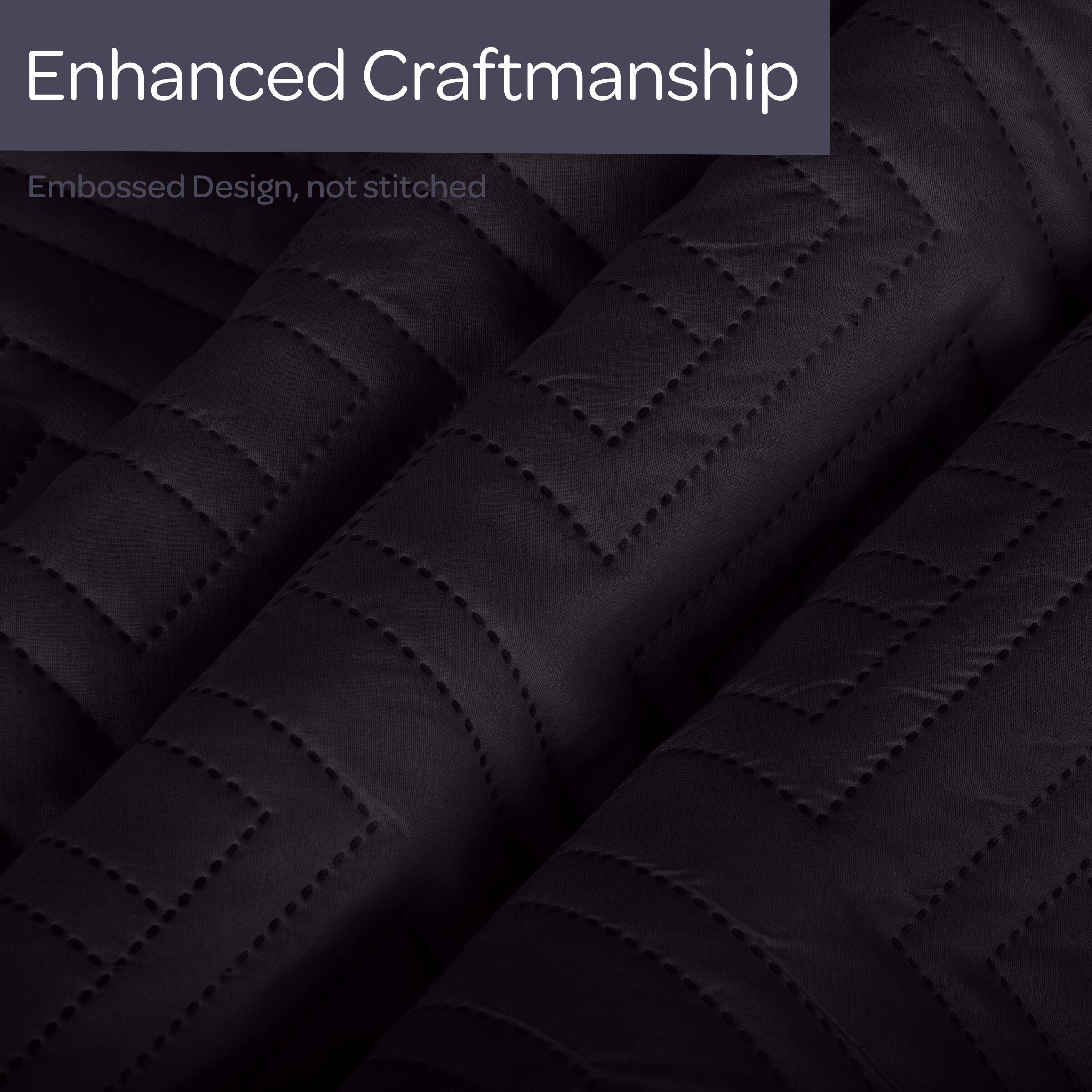 Enhanced Craftsmanship  
Embossed Design, not stitched