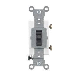 Leviton - 20 amps Single Pole Toggle AC Quiet Switch 1 pk - Black