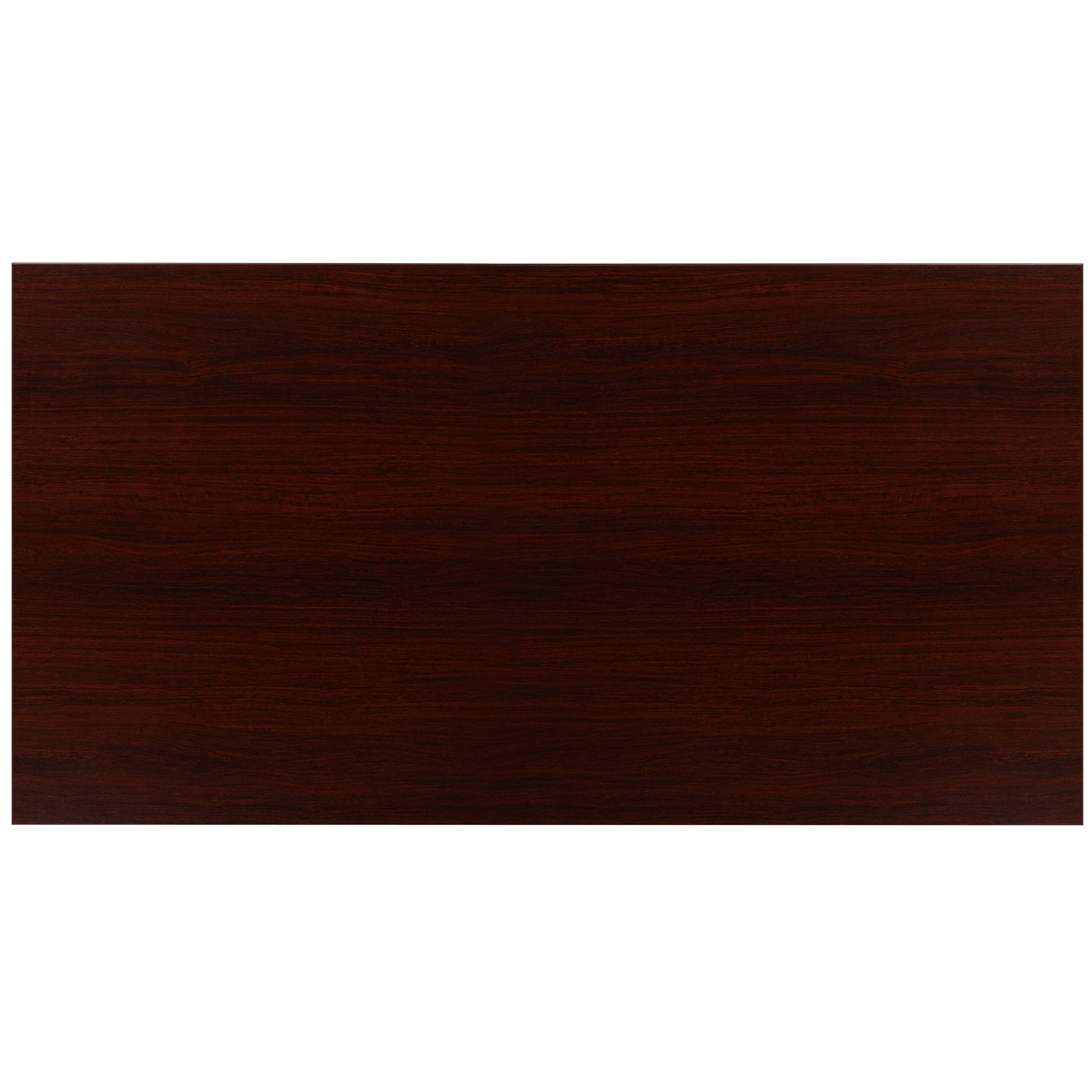 Alt View 9. Emma + Oliver - Industrial Modern Desk-47"L Commercial Grade Home Office Desk - Mahogany Top/Black Frame.
