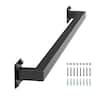 Front. VEVOR - Wall Mounted Stair Handrail, 3ft Black Iron Staircase Handrail Indoor, 250lbs Load Capacity - Black.