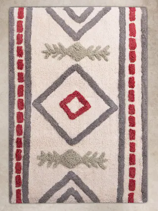 Front. GAURI KOHLI - Gohana Bath Mat - Multicolored.