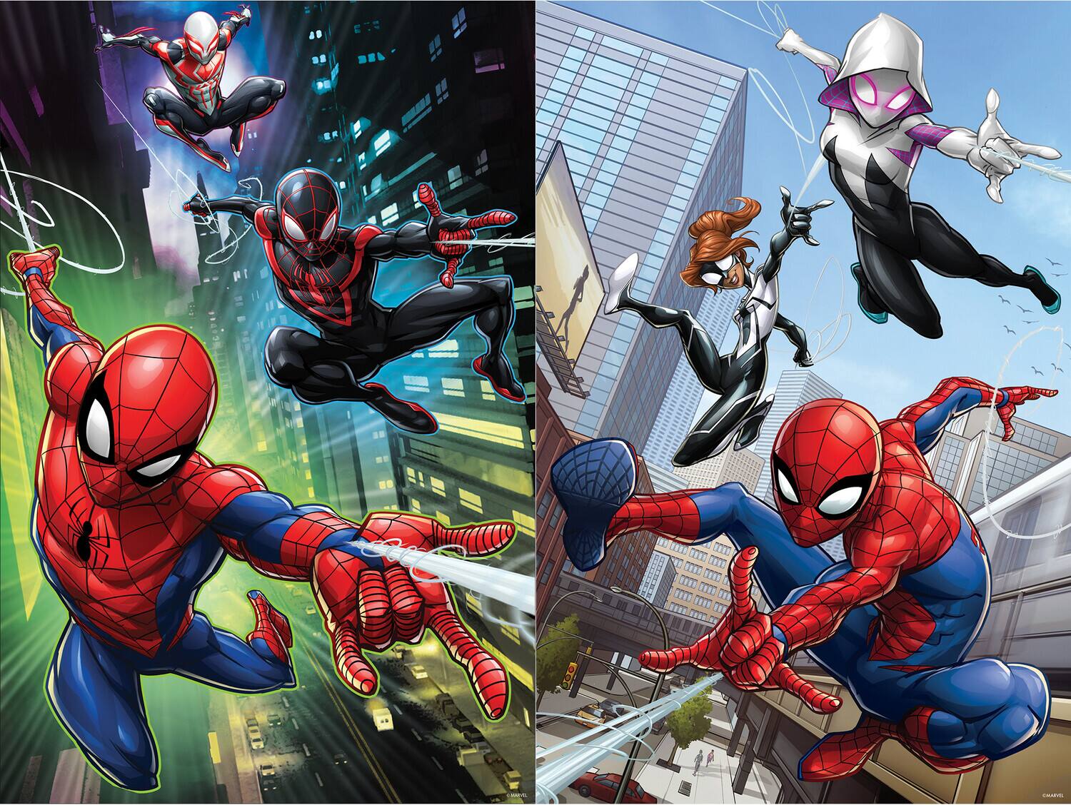 Alt View 1. PopMarket - Marvel Spider-Man 2-Pack contains 2 x 200pc 12x18 in 3D Lenticular Puzzles   - COLLECTIBLES - Multicolor.