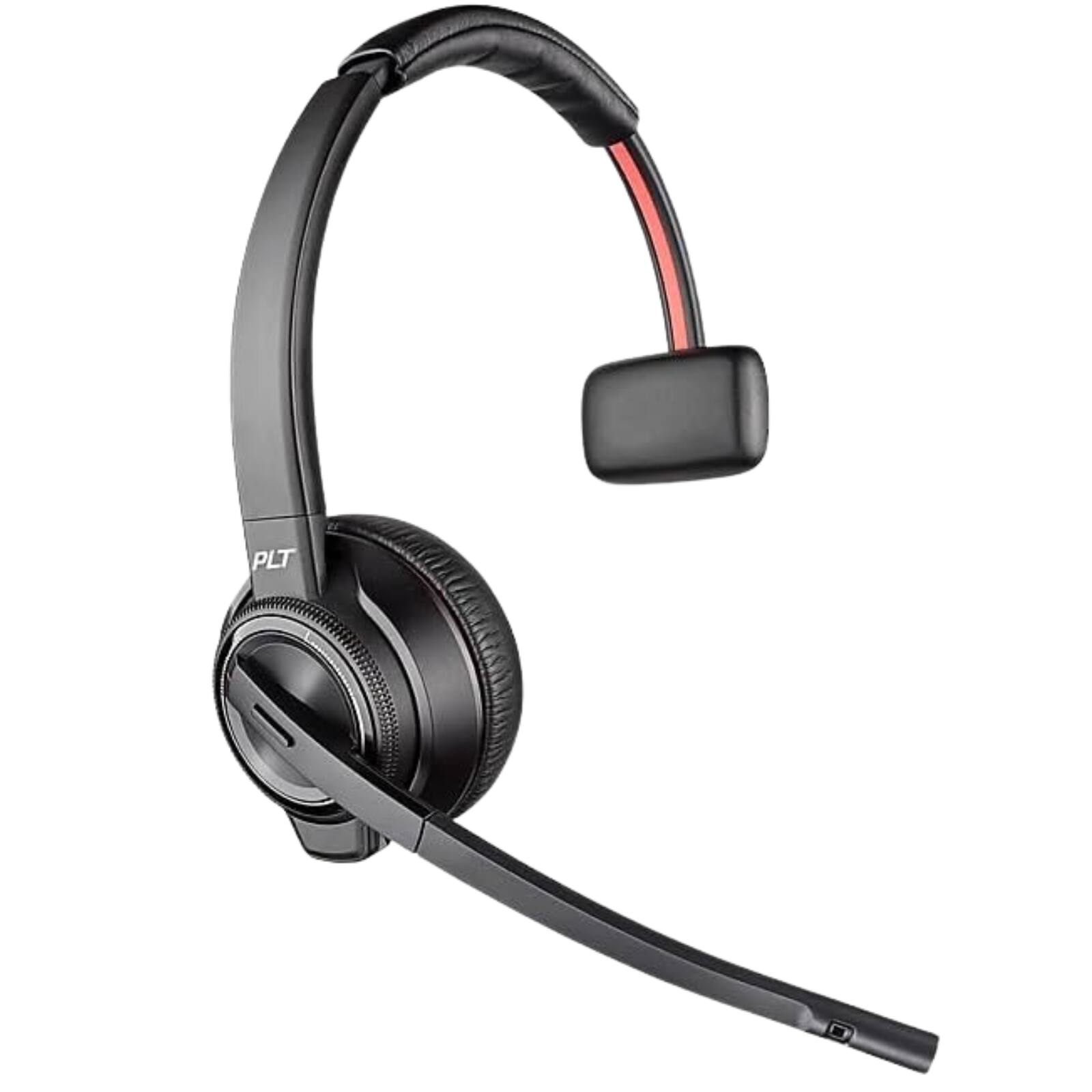 Angle. Plantronics - Savi 8210-M DECT Mono On-Ear Office Headset - Microsoft Teams Certified - 3-Device Connectivity - 13Hr Talk Time - 590ft - Black.