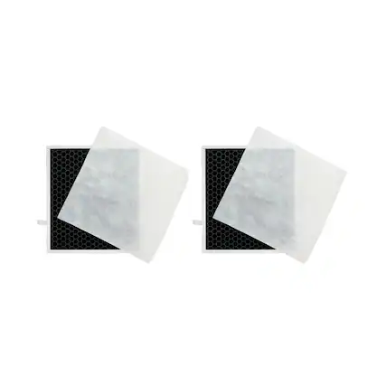 Front. Nispira - Nispira 3 in 1 HEPA Activated Carbon Filter for LEVOIT Vital 100 Air Purifier Removes Smoke Dust VOCs Chemical 2 Pack.