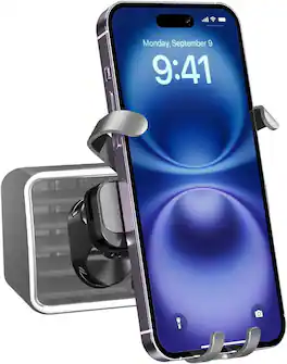 Bracketron - AutoGrip Cell Phone Mount for Car AC Vent - Black