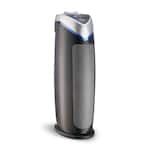GermGuardian - 22" Air Purifier Tower with True HEPA Pure Filter & UV-C for 743 Sq Ft Rooms, AC4825DLX - Black/Silver