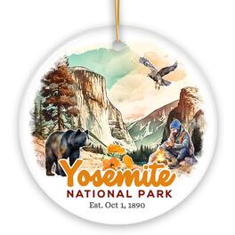 OrnamentallyYou - Artistic Yosemite National Park Ornament California Christmas Gift for Hikers - Multi-colored