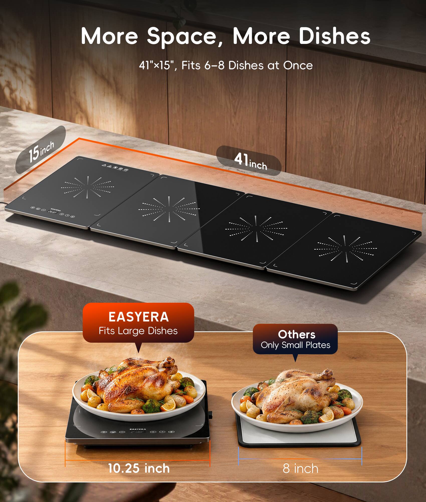 Easyera 4 in 1 Electric Buffet Food Warmer, 41