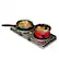 Front. MegaChef - MegaChef Electric Easily Portable Heavy Duty Lightweight Dual Size Infrared Burner Cooktop Buffet Range in Sleek Steel - Silver.