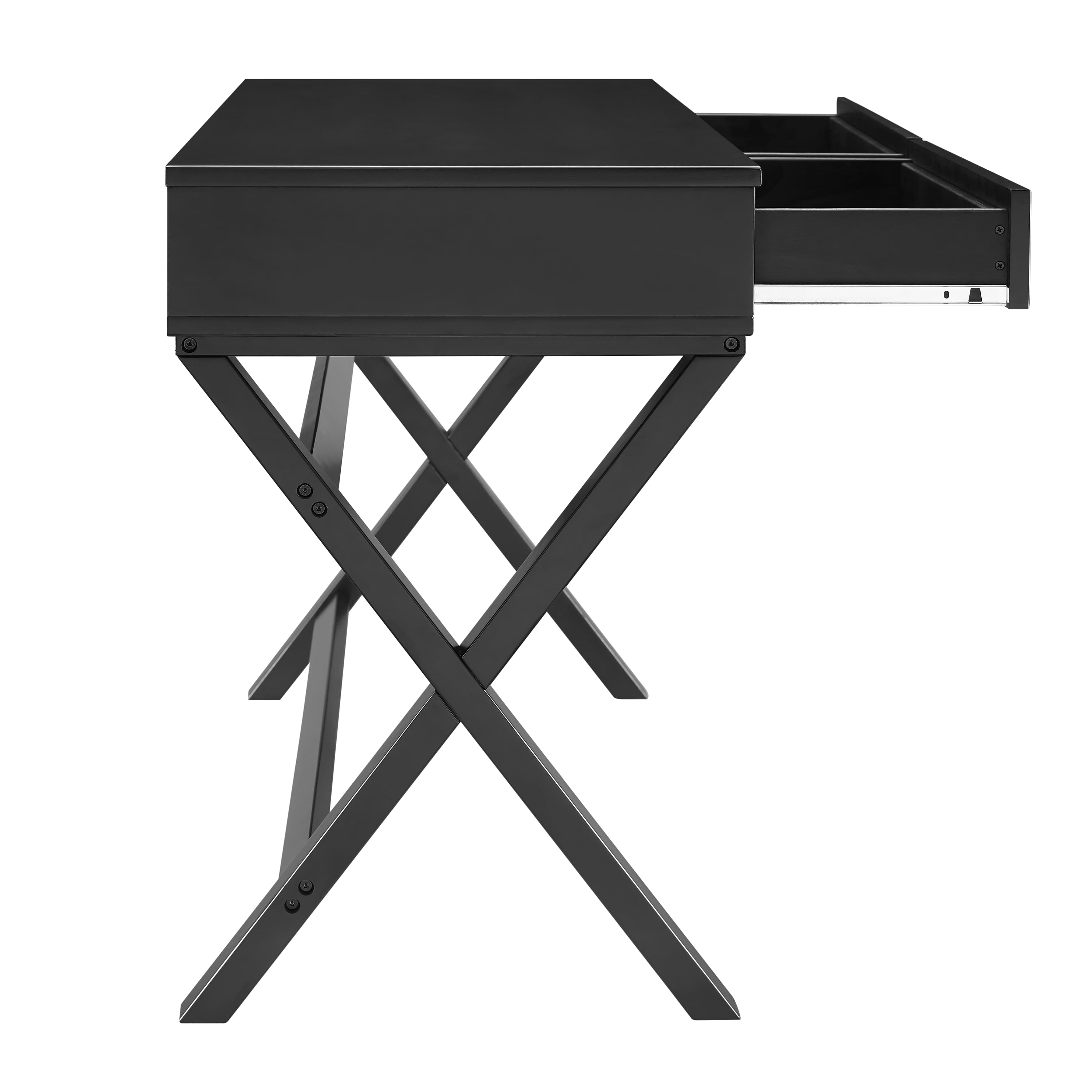 Alt View 13. Linon Home Décor - Pierce 2-Drawer Campaign-Style Desk - Black.