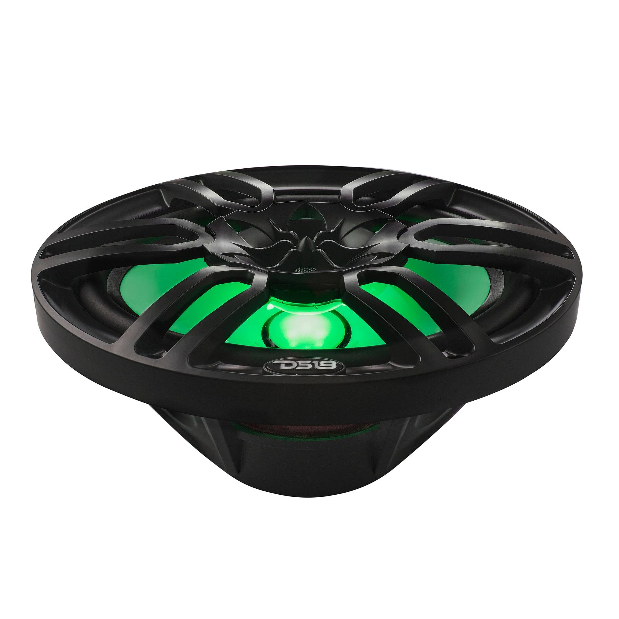 Alt View 2. DS18 Audio - NXL 6x9" 2-way Coaxial Speaker with RGB LED Lights and Built-in Driver (Pair), 125W RMS 4-Ohm - Black.