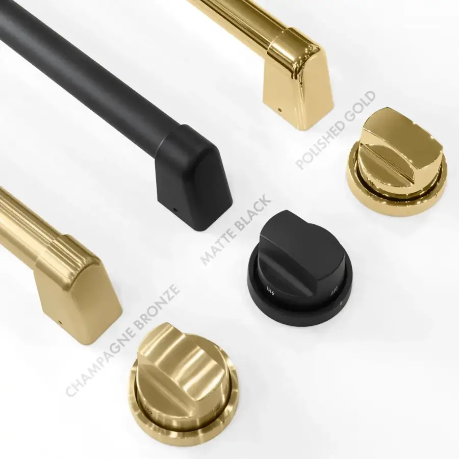 The text on the image reads:

GOLD POLISHED BLACK MATTE 1H BRONZE CHAMPAGNE