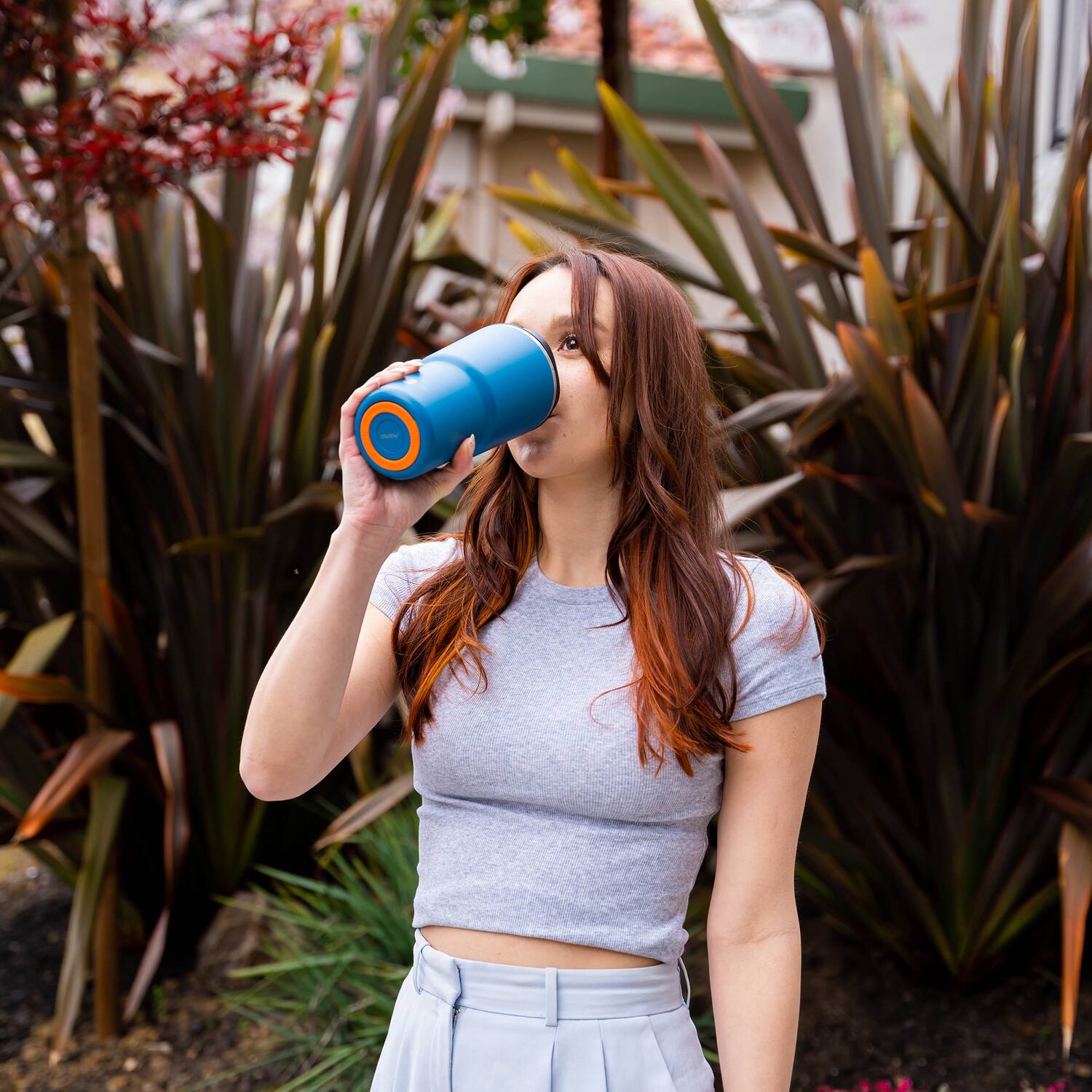 Alt View 4. Asobu - 22 Oz Pick Me Up Insulated Travel Mug - Blue.