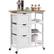 Front. Homcom - Kitchen Cart, Kitchen Island with Wood Top - White.