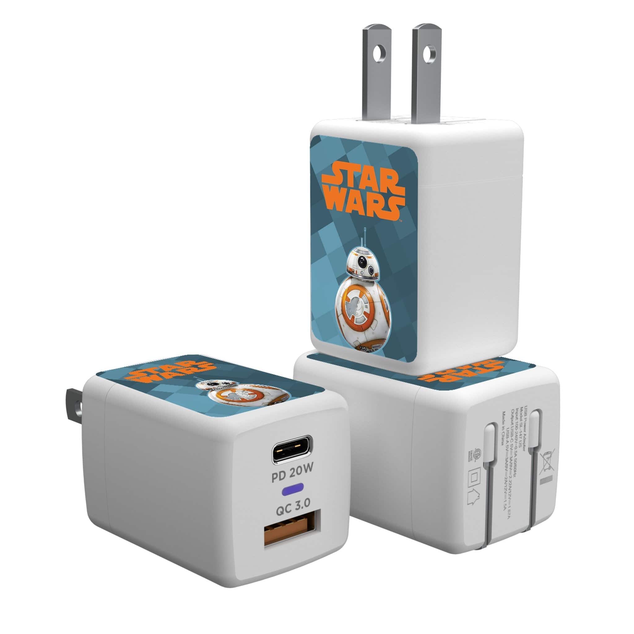 Keyscaper - Star Wars: The Force Awakens Color Block USB A/C Charger - BB-8