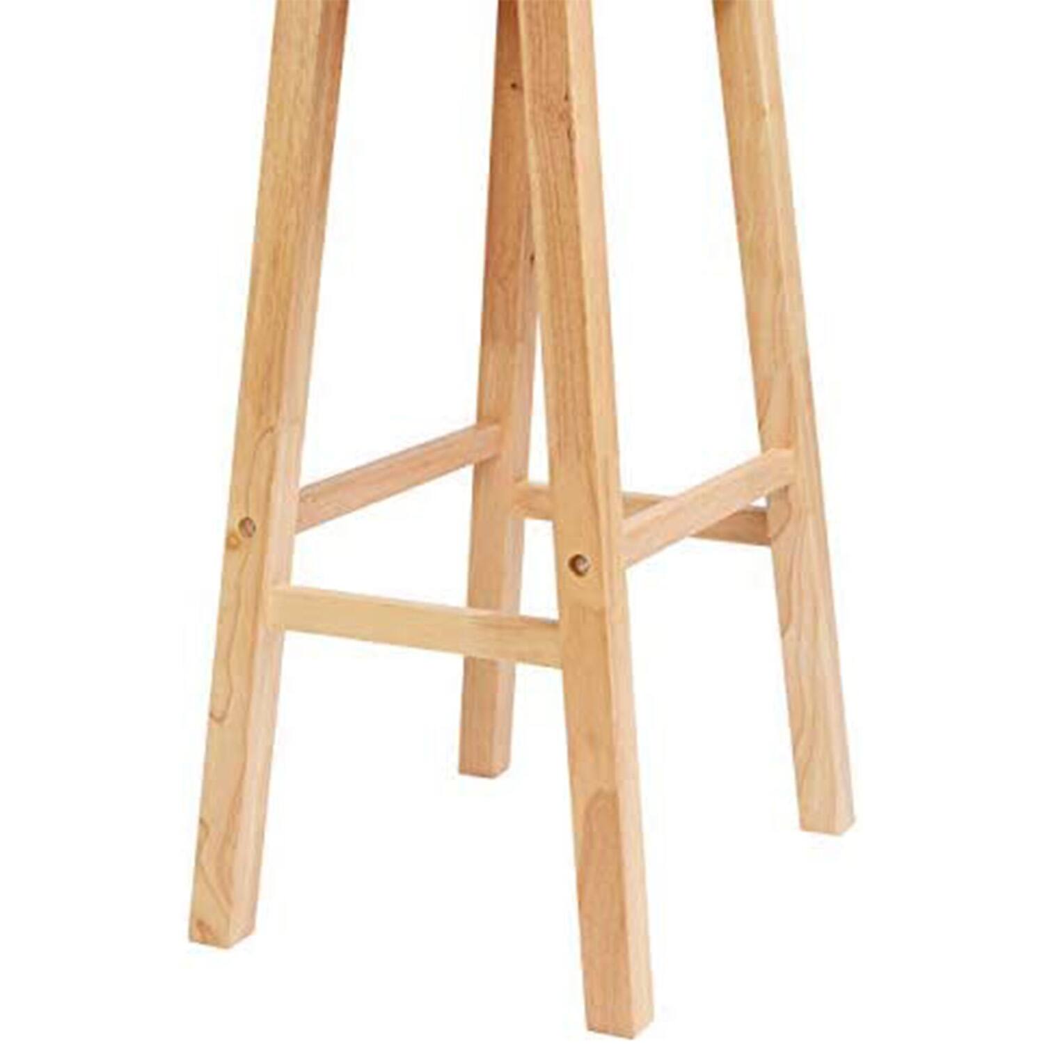 Alt View 5. PJ Wood - PJ Wood Classic Saddle-Seat 29 Inch Tall Kitchen Counter Stools, Natural - Natural.