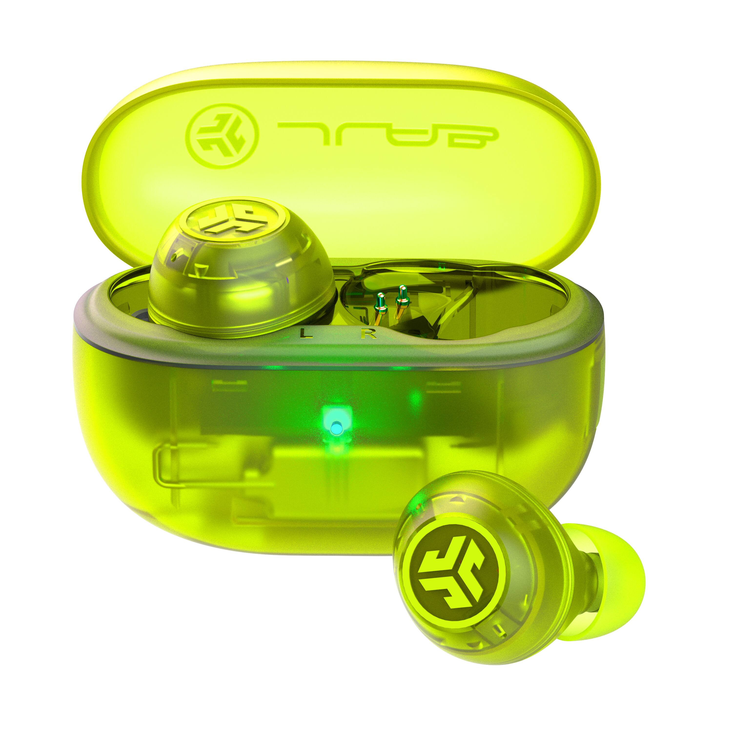 JLab - Go Pop ANC True Wireless Earbuds - Transparent Neon Green