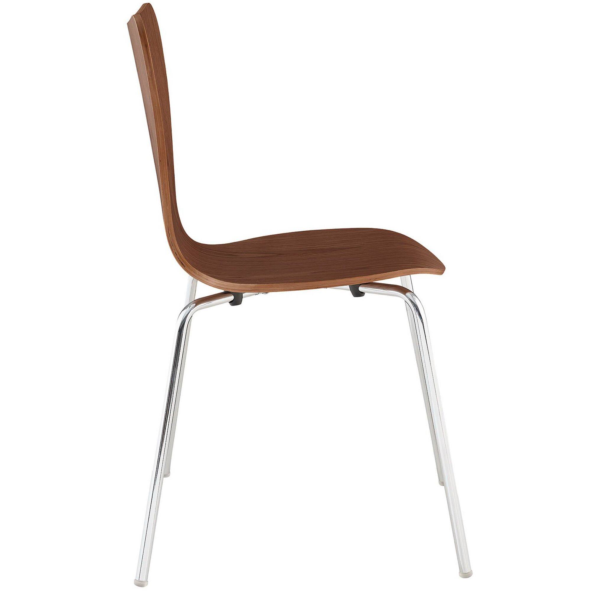 Angle. Modway - Ernie Dining Side Chair by Modway - Brown.