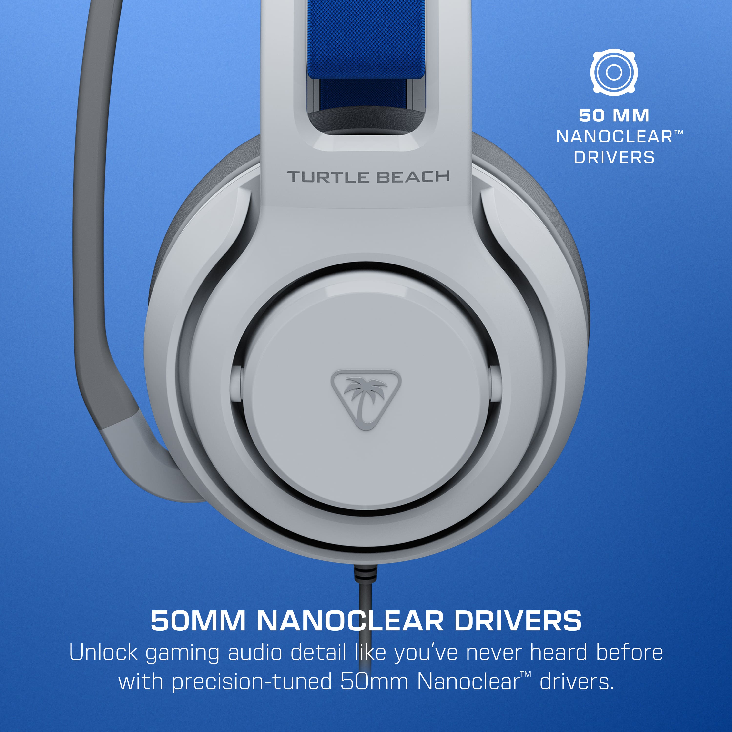 Turtle Beach 50mm Nanoclear Drivers
Unlock gaming audio detail like you've never heard before with precision-tuned 50mm Nanoclear drivers.