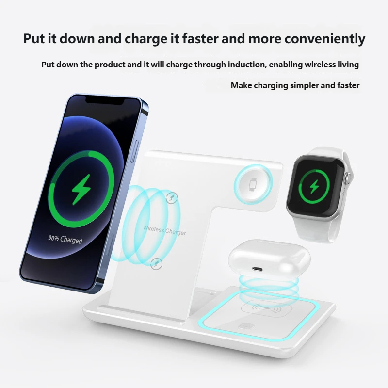 Put it down and charge it faster and more conveniently

Put down the product and it will charge through induction, enabling wireless living

Make charging simpler and faster

90% Charged

Wireless Charger