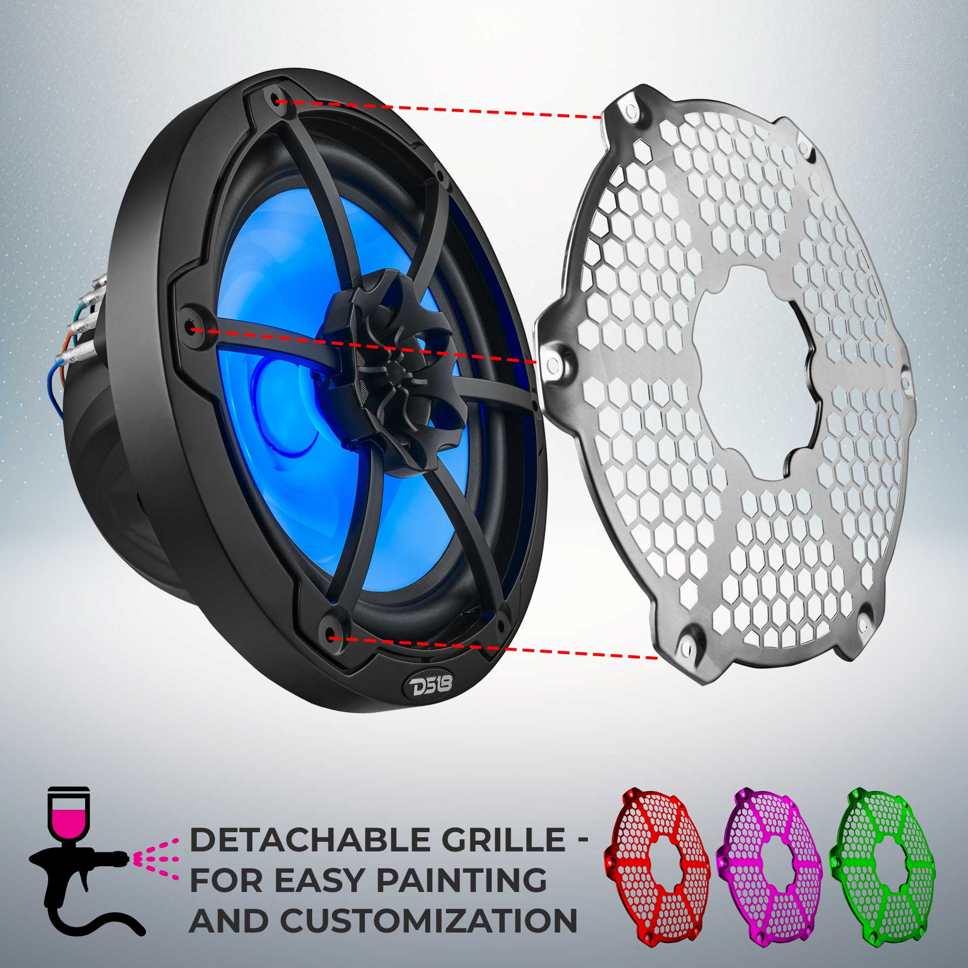 D519  
DETACHABLE GRILLE - FOR EASY PAINTING AND CUSTOMIZATION