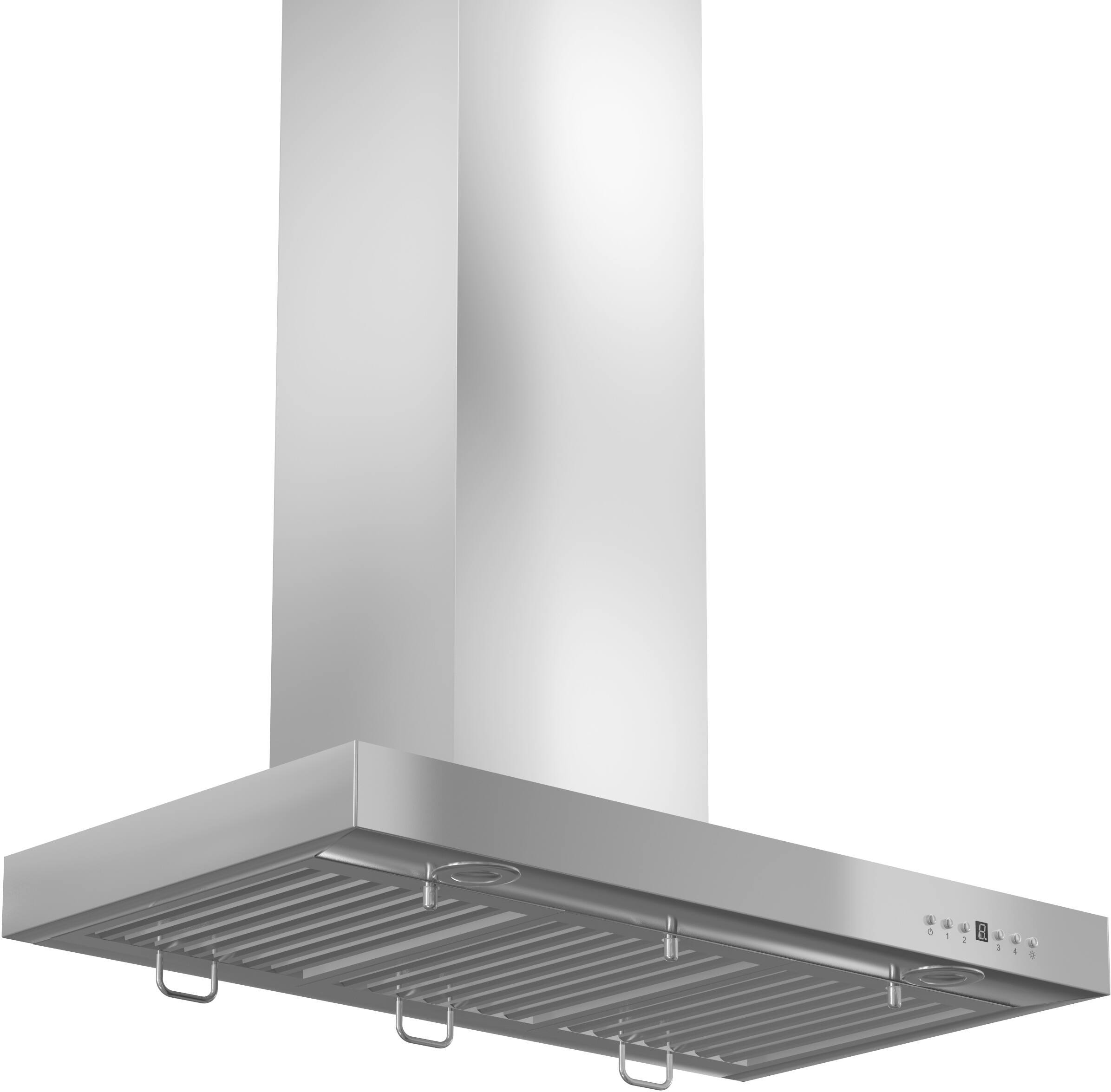 Left. ZLINE - ZLINE 42 in. Convertible Vent Wall Mount Range Hood in Stainless Steel with Crown Molding (KECRN-42) - Stainless steel.