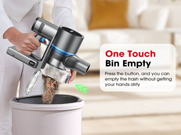 One Touch Bin Empty  
Press the button, and you can empty the trash without getting your hands dirty