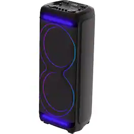 Supersonic - IQ6815DJBT IQ Sound 2 x 15 inch Bluetooth Light Show Party Speaker - Black