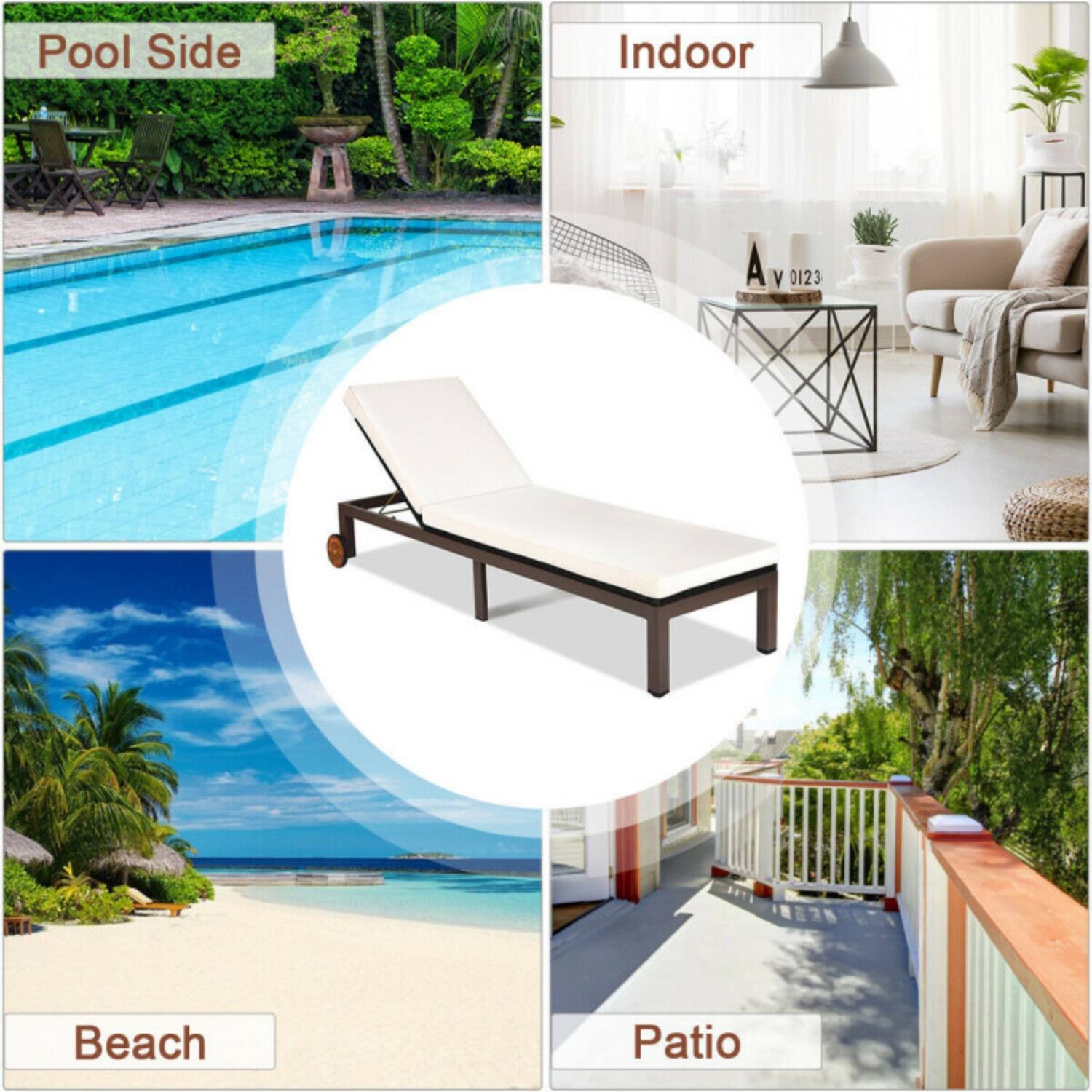 Pool Side  
Indoor  
Beach  
Patio