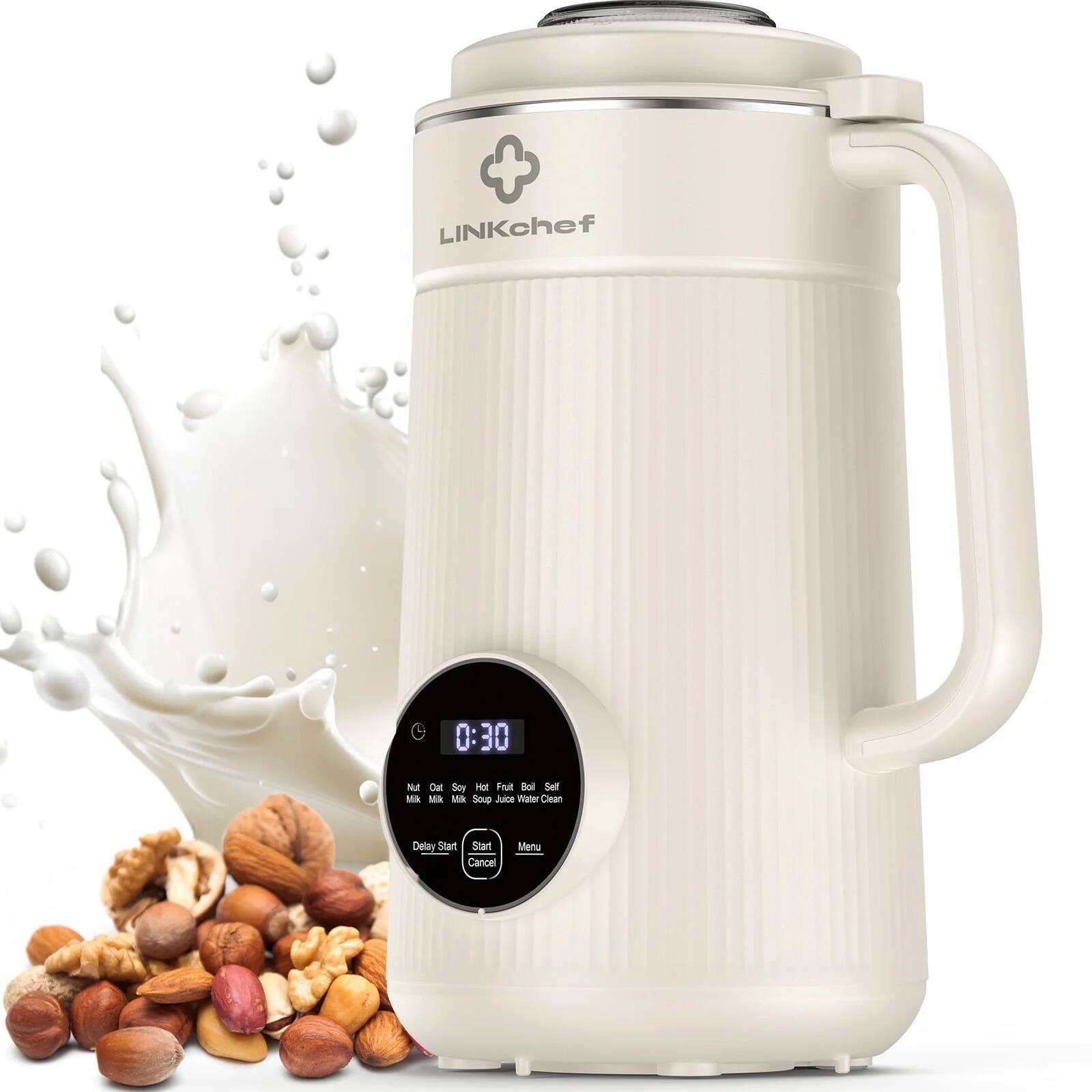 LINKchef  
0:30  
Nut Milk  
Soy Milk  
Fruit Juice  
Soup  
Water  
Clean  
Delay Start  
Start  
Cancel  
Menu